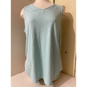 Coldwater Creek Womens Size Large Sleeveless Tank Top Relaxed Fit‎ Casual Blue